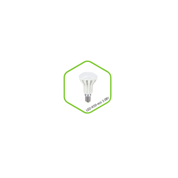 Лампа светодиодная LED-R50-standard 3.0Вт 160-260В Е14 3000К 250Лм ASD — фото 1